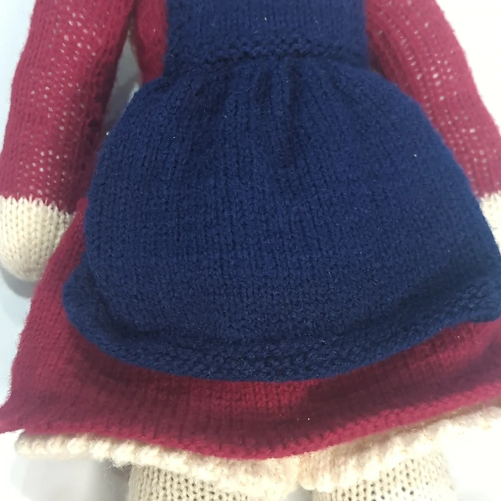 Vintage 1980's Crochet/Knit Handmade Prairie Doll Grandmother Doll